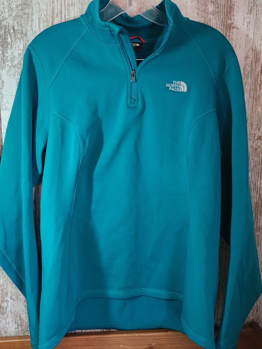 The North Face Women's Teal 1/4 Zip Fleece Pullover Jacket - Size Large Nice!